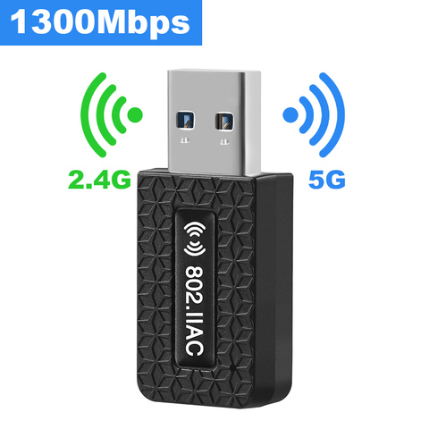 5G Гц Wi-Fi USB Wifi адаптер переменного тока 1300 Мбит/с Wi-Fi адаптер USB 3,0 Ethernet Wi-Fi антенны Dual Band 2,4 г и 5G модуль Wi-Fi для портативных ПК ► Фото 1/6