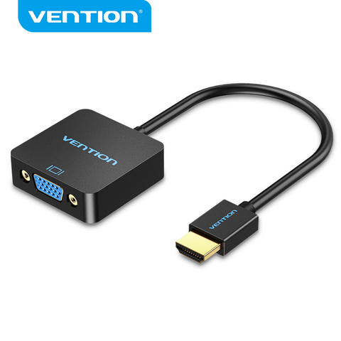 Адаптер Vention HDMI-VGA конвертер HDMI папа-VGA Famale цифровой аналоговый HD 1080P для ПК ноутбука планшета PS4 HDMI VGA адаптер ► Фото 1/6