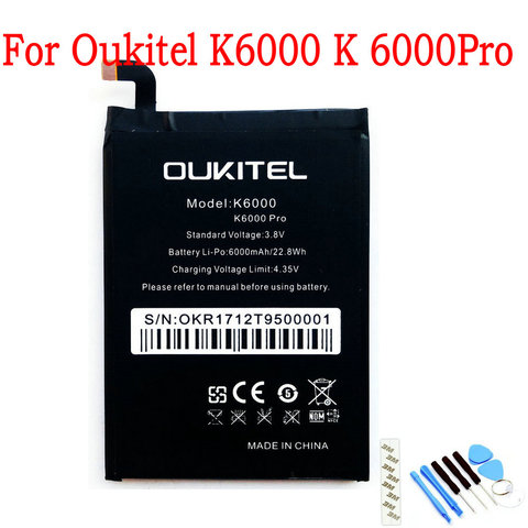 Новый оригинальный аккумулятор 6000 мАч для Oukitel K6000 K 6000 Pro мобильный телефон ► Фото 1/1