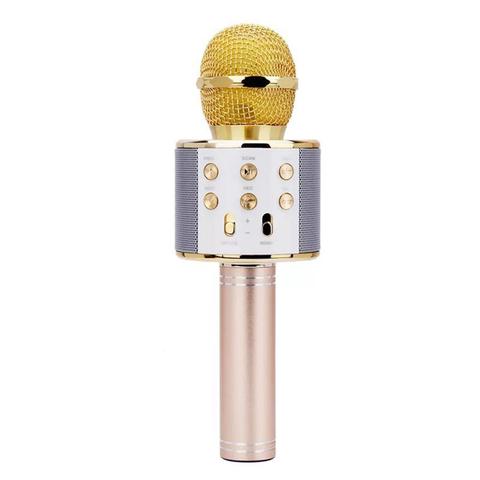 Профессиональный беспроводной Bluetooth-микрофон WS858, ручной микрофон, микрофон для караоке, музыкальный проигрыватель для вокала, с рекордером... ► Фото 1/6