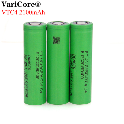 VariCore новый оригинальный 3,6 V 18650 VC18650VTC4 2100mAh VTC4 20A 30A разрядный перезаряжаемый аккумулятор для электронной сигареты ► Фото 1/6