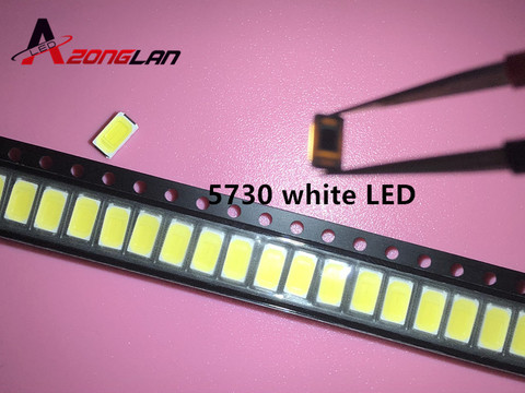 100 шт. SMD 5730 белый диод SMD 5730 0,5 Вт светодиодный 5630 6000k 6500k супер яркий чип SMD5630 5730SMD 150mA PCB SMT излучающие диоды ► Фото 1/2