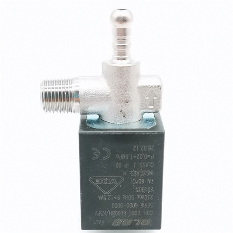 Латунный электромагнитный клапан OLAB для кофеварки, 6000-9000, 230 В переменного тока, N/O, G1/8 дюймов ► Фото 1/6