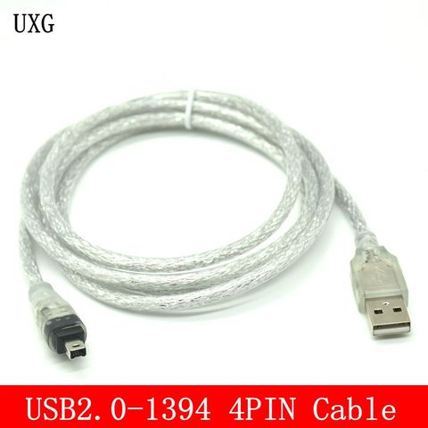 Кабель-адаптер с USB «Папа-пожарный» IEEE 1394, 4-контактный кабель-переходник iLink, кабель Firewire 1394 для SONY, кабель для DV-камеры, 120 см ► Фото 1/5