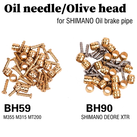 10 комплектов для SHIMANO DEORE BH90 BH59 Тормозная оливная головка горный велосипед XT SLX M355 M315 MT200 M6000 M7000 M8000 масляная игла ► Фото 1/6