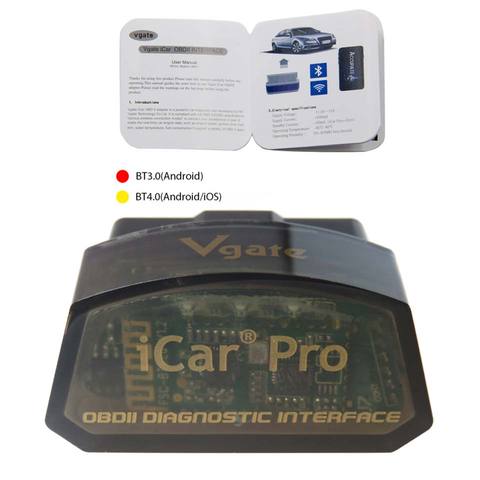 Оригинальный диагностический сканер Vgate iCar2 elm327 Bluetooth V2.1 OBD2, iCar3 iCar Pro ELM 327 OBD 2, диагностический сканер для Android/iOS ► Фото 1/1