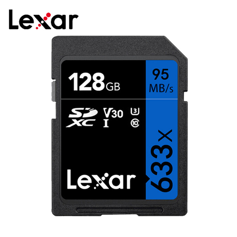 SD-карта Lexar, 64 ГБ, 128 ГБ, 32 ГБ, 256 ГБ, до 95 м/с Class10 633x ► Фото 1/6