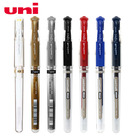 Оригинальная японская гелевая ручка Uni-ball Signo, 6 шт., широкая ручка для UM-153-1,0 мм, синий/черный/красный/белый/серебристый/золотой ► Фото 1/6
