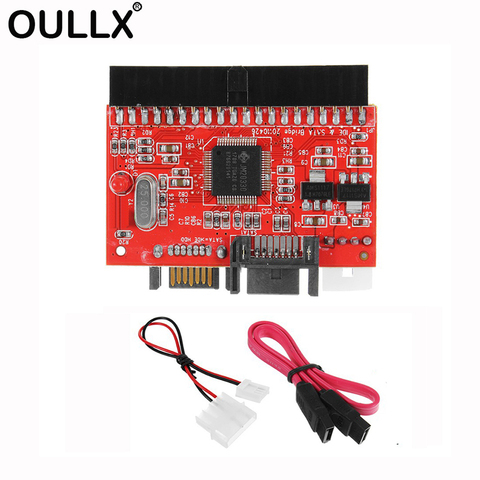 Конвертер OULLX 2 в 1 IDE-SATA/адаптер SATA-IDE, 3,5 дюйма, 40-контактный для DVD, CD, HDD, двунаправленный кабель передачи данных для ПК SATA ► Фото 1/6