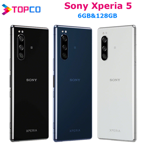 Смартфон Sony Xperia 5, Android, телефон с экраном 6,1 дюйма, Восьмиядерный процессор, ОЗУ 6 ГБ, ПЗУ 128 ГБ, две SIM-карты, тройная камера 13 МП и 5 МП, NFC, сканер отпечатка пальца ► Фото 1/5