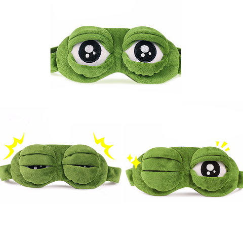Плюшевая 3d-маска для сна с лягушкой, чехол для глаз, дорожная мультяшная маска для глаз, расслабляющий подарок для сна ► Фото 1/6