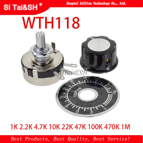 1 Набор WTH118 DIY Kit Parts 2W 1A потенциометр 1K 2,2 K 4,7 K 10K 22K 47K 100K 470K 1M ► Фото 1/3