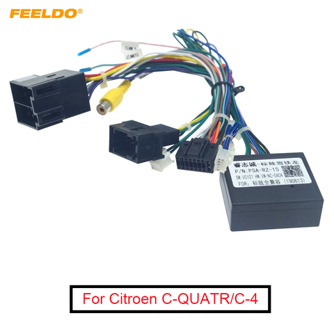FEELDO 1 шт. 16-контактный автомобильный Android стереопровод для Citroen C-QUATR/C-4 низкий уровень отделки (10 ~ 18) низкая отделка с can-шиной # AM6225 ► Фото 1/6