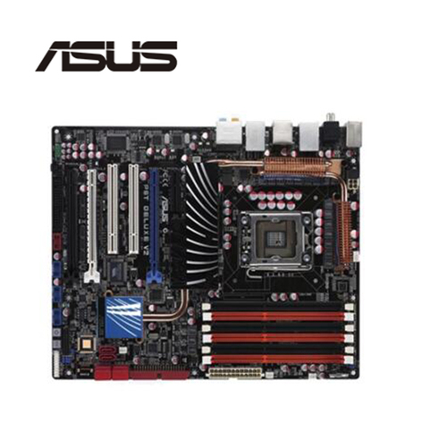 Для ASUS P6T Deluxe V2, б/у оригинальная материнская плата, разъем LGA 1366 DDR3 X58 X58M, настольная материнская плата ► Фото 1/1