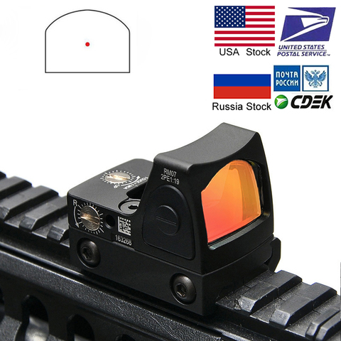 Мини-прицел RMR Red Dot, коллиматор с Glock/винтовочный рефлекторный прицел, подходит для 20 мм Weaver Rail для страйкбола/охотничьей винтовки ► Фото 1/6