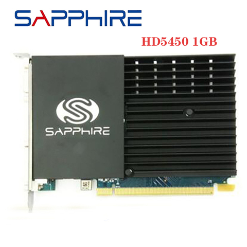 Видеокарта SAPPHIRE HD 5450 1 гб, графический процессор для AMD 5400 GPU, видеокарта для настольного пк, видеокарта Radeon HD 5450 1 гб GDDR3 HDMI, б/у ► Фото 1/6