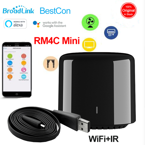 1/2/3/4/5 шт. Broadlink RM4C мини BestCon умный дом Универсальный WiFi/IR Беспроводной пульт дистанционного управления работает с Alexa Google Home ► Фото 1/6