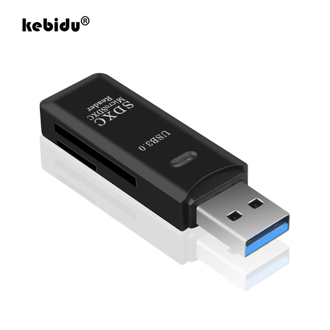 Kebidu mini Super speed 5 Гбит/с 2 в 1 USB 3,0 для SDHC SDXC Micro SD Card Reader адаптер SD/TF Trans-flash Card Converter Tool ► Фото 1/6