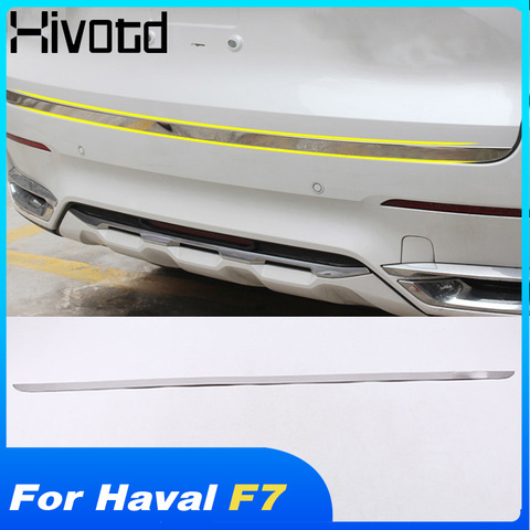 Hivotd для хавал ф7 ф7х maval F7 хавал ф7 2022 аксессуары для задней двери, Накладка для задней крышки багажника, защитная наклейка из нержавеющей стали, внешняя часть，автотовары, автомобильные товары ► Фото 1/6