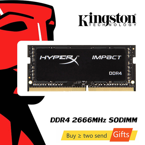 Оперативная память Kingston HyperX Impact DDR4 s SODIMM, 2666 МГц, 8 ГБ, 16 ГБ, 32 ГБ, CL15, оперативная память для ноутбука 1,2 в, ОЗУ D, игровая память для ноутбука Intel ► Фото 1/6