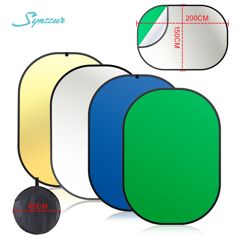 150*200 см 4 в 1 фон для фотосъемки овальная фото доска отражатель диск Портативный зеленый экран складной студийный фон ткань ► Фото 1/6