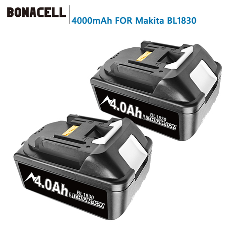 Аккумуляторная батарея bonacel BL1860 18 в, 4000 мач, литий-ионный аккумулятор для Makita, батарея 18 в, BL1830, BL1840, BL1850, BL1860B, L70 ► Фото 1/6