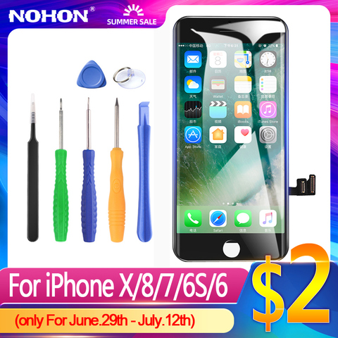 NOHON дисплей для iPhone 6 LCD для iPhone 6S экран Замена для iPhone 7 8 X XS XR дисплей сборка дигитайзер 3D сенсорный AAAA ► Фото 1/6