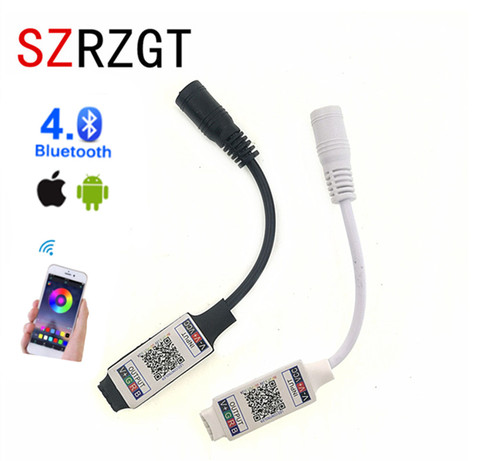 Миниатюрный Bluetooth-контроллер RGB RGBW, 5 В, 12 В, 24 В постоянного тока, музыкальный светодиодный контроллер для светодиодных лент 2835, 5050, светодиодный контроллер с приложением ► Фото 1/4