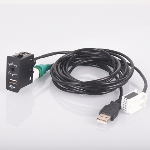 Автомобильный USB AUX вход розетка адаптер для BMW E60 E61 E63 E81 E87 E90 F10 F12 E70 X1 X3 X5 для MINI Cooper R56 ► Фото 1/2