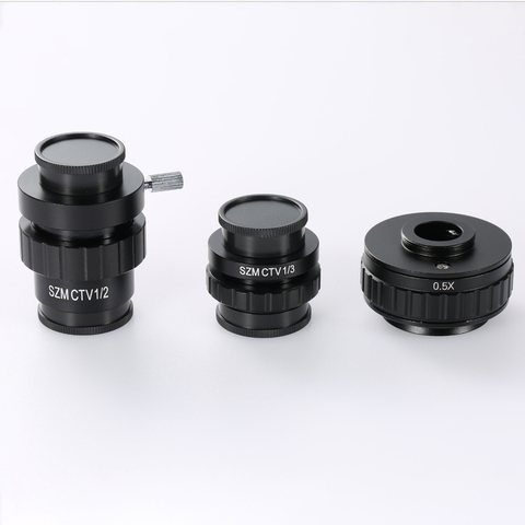 0.5X C-mount адаптер объектива 1/2 1/3 CTV адаптер для SZM Тринокулярный Стерео микроскоп аксессуары для камеры синхронный фокус ► Фото 1/6