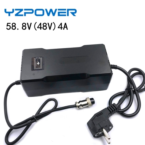 YZPOWER AC100V-240V 58,8 V 2.5A 3A 3.5A 4A автомобильное зарядное устройство для литий-ионных аккумуляторов 48V li-ion Lipo, электрический инструмент ► Фото 1/6