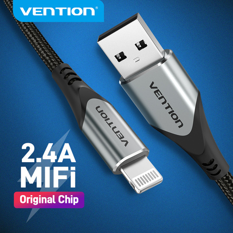 Vention MFi USB кабель для iPhone 12 Max 11 Xs X 8 Plus USB зарядка для iPhone 12 Mini 2.4A Быстрая зарядка USB кабель для передачи данных ► Фото 1/6