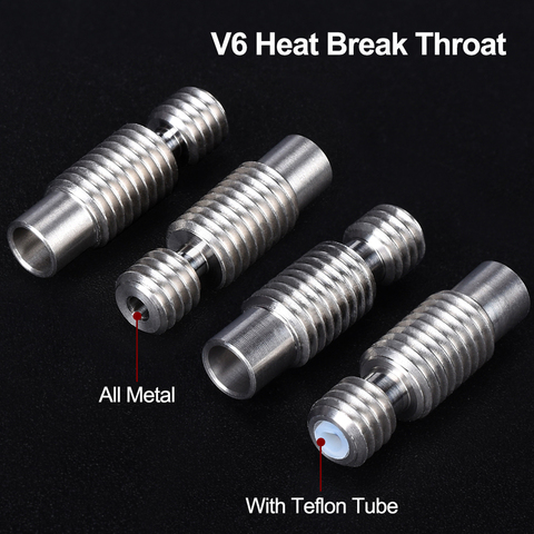 Высокоточный терморазрыв V6, полностью Металлическая/тефлоновая трубка из ПТФЭ для E3d V6 Hotend Bowden Eextruder 1,75 мм, детали для 3D-принтера ► Фото 1/6