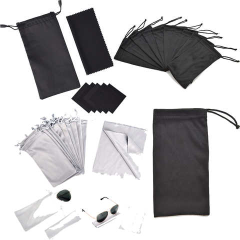 Черный, Серый Чехол для очков, водонепроницаемый пылезащитный чехол для солнцезащитных очков, Mp3, мягкая ткань, сумка для переноски очков ► Фото 1/6