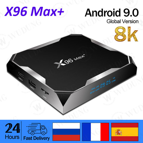 X96 Max plus Smart Android 9,0 TV Box Amlogic S905X3 4 Гб 64 Гб оперативной памяти, 32 Гб встроенной памяти, 8K, Wi-Fi, 2,4/5G 4K X96Max + Декодер каналов кабельного телевидения ко... ► Фото 1/5