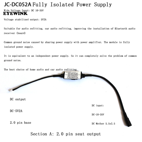 JC-DC052A изоляционная мощность 5 В, автомобильная аудиоустановка, изоляционная мощность для модуля Bluetooth CSR8675/QCC3008 ► Фото 1/2
