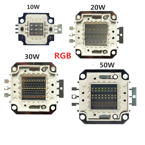 Светодиодный RGB чип высокой мощности Cob лампа 10 Вт 20 Вт 30 Вт 50 Вт 100 Вт 35mli хорошее качество чип бусины blubs Epistar для DIY прожектора ► Фото 1/5