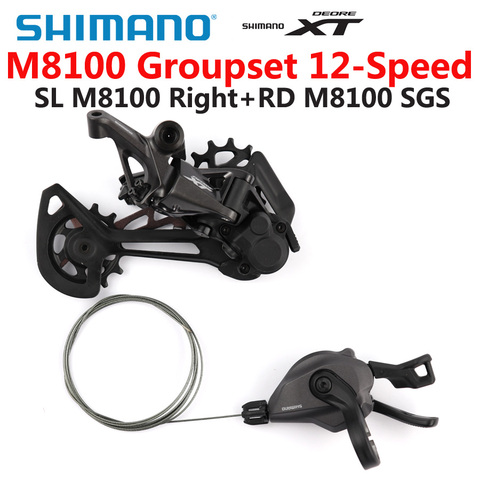 SHIMANO DEORE XT M8100 набор групп для горных велосипедов, 1x12-Speed SL + RD M8100 задний переключатель рычага переключения передач M8100 ► Фото 1/3