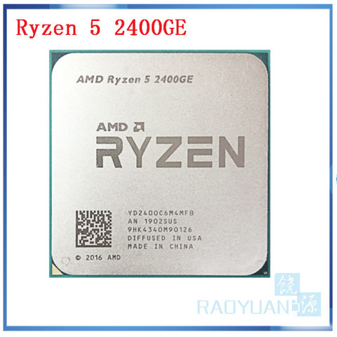Четырехъядерный процессор AMD Ryzen 5 2400GE R5 2400GE 3,2 GHz с восьмиядерным процессором 35W YD2400C6M4MFB Socket AM4 ► Фото 1/1
