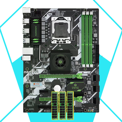 Материнская плата HUANANZHI X58 Deluxe с памятью большой марки 24G(3*8G) REG ECC, купить детали для компьютера, обслуживание «сделай сам», 2 года гарантии ► Фото 1/6