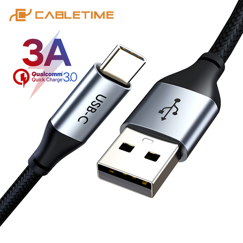 USB-кабель CABLETIME Type-C с поддержкой быстрой зарядки, 5 Гбит/с, 3 А ► Фото 1/6