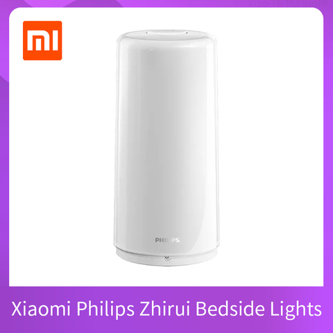 Прикроватный светильник Xiaomi Mijia Philips Zhirui, умные светодиодные настольные лампы с USB-зарядкой, ночник для спальни, настольное освещение с управлением через приложение ► Фото 1/6