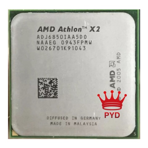 AMD Athlon X2 6850E 6850e двухъядерный процессор 1,8G 1M 22W Разъем am2 940PIN ADJ6850IAA5DO рабочий 100% бесплатная доставка ► Фото 1/1