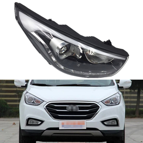 Головной светильник в сборе для Hyundai IX35 2013 2014 2015 2016 автомобильный светильник в сборе DRL Передняя Автомобильная фара ► Фото 1/6