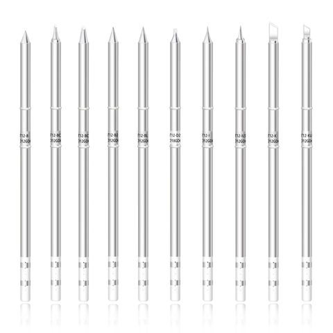 3 шт. 5 шт. 10 шт./лот T12 наконечники для паяльника T12-K BC1 BC2 BC3 BL JL02 KU ILS D24 D25 для T12 Handle FX951 FX-952 950 ► Фото 1/6