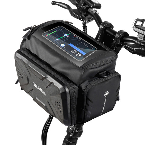 Сумка на велосипед, передняя сумка для электрического скутера 4 л, вместительная водонепроницаемая сумка на руль велосипеда с сенсорным экраном, аксессуары для велоспорта ► Фото 1/1
