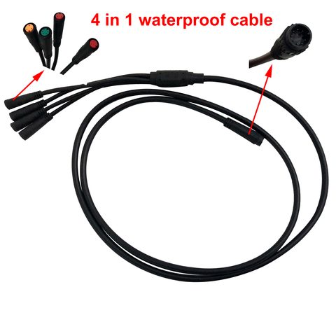 Соединитель типа Julet для электровелосипеда от 1 до 4, основной кабель, водонепроницаемый кабель для электровелосипеда ► Фото 1/4