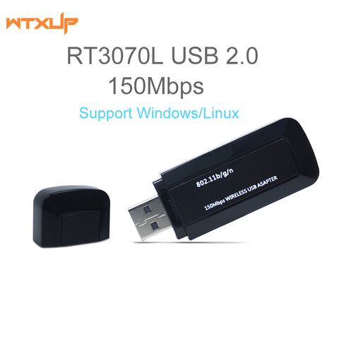 Мини 150 Мбит/с USB Wifi приемник RT3070L беспроводная сетевая карта WLan USB 2,0 адаптер Lan ключ для настольного ПК ноутбука ► Фото 1/6