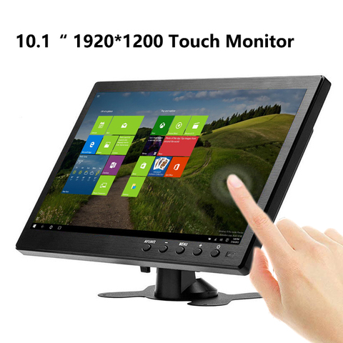 10,1 дюймовый 1920x1200 портативный монитор для PS3/PS4 XBOX360 Raspberry Pi система видеонаблюдения с VGA HDMI BNC USB сенсорный ЖК-экран ► Фото 1/6