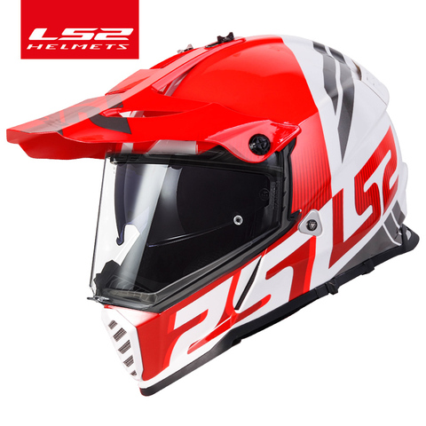 Шлем мотоциклетный LS2 PIONEER EVO, защитный шлем для мотокросса, с двойными линзами, ls2 mx436 ► Фото 1/3